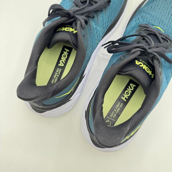 Hoka One One Clifton 8 Blue Coral Butterfly Road-Running Sneakers Men’s Size 9 - Picture 6 of 8